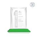 Messina Green Rectangle Crystal Award