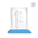 Messina Sky Blue Rectangle Crystal Award