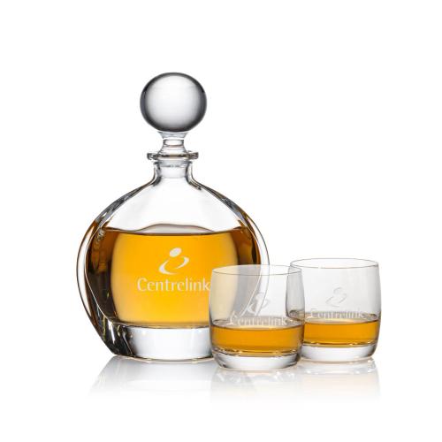 Corporate Recognition Gifts - Etched Barware - Sandown Decanter Set