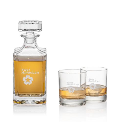 Corporate Recognition Gifts - Etched Barware - Matlock Decanter Set