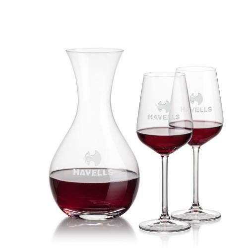 Corporate Recognition Gifts - Etched Barware - Adelita Carafe & Elderwood Wine