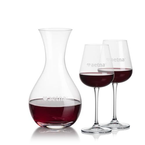 Corporate Recognition Gifts - Etched Barware - Adelita Carafe & Howden Wine
