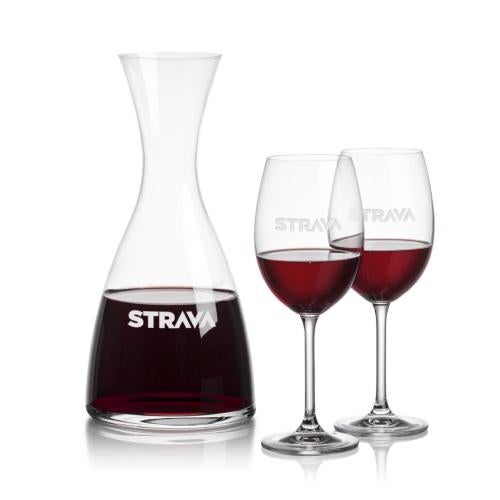 Corporate Recognition Gifts - Etched Barware - Barham Carafe & Coleford Wine