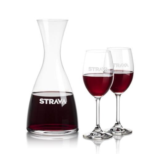 Corporate Recognition Gifts - Etched Barware - Barham Carafe & Naples Wine