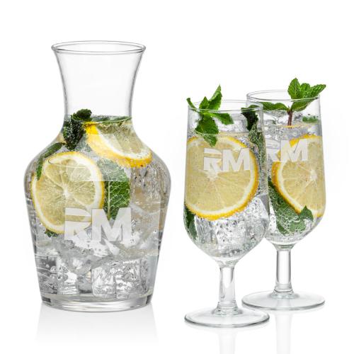 Corporate Recognition Gifts - Etched Barware - Summit Carafe & Summit Beverage
