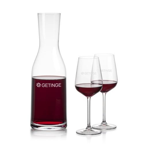 Corporate Recognition Gifts - Etched Barware - Caldmore Carafe & Elderwood Wine