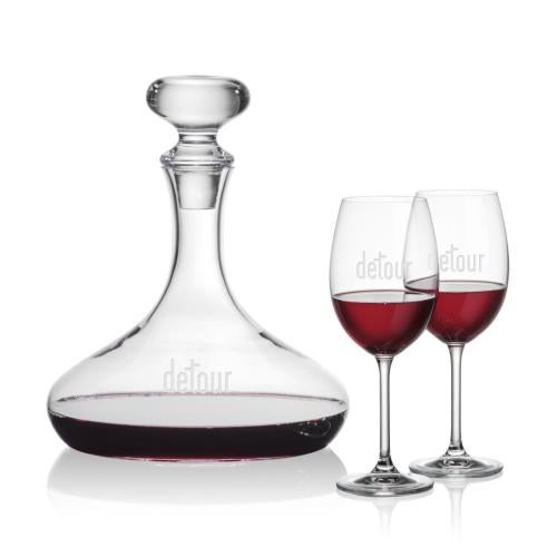 Corporate Recognition Gifts - Etched Barware - Stratford Decanter & Coleford Wine