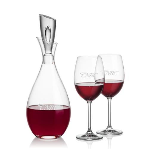 Corporate Recognition Gifts - Etched Barware - Juliette Decanter & Coleford Wine