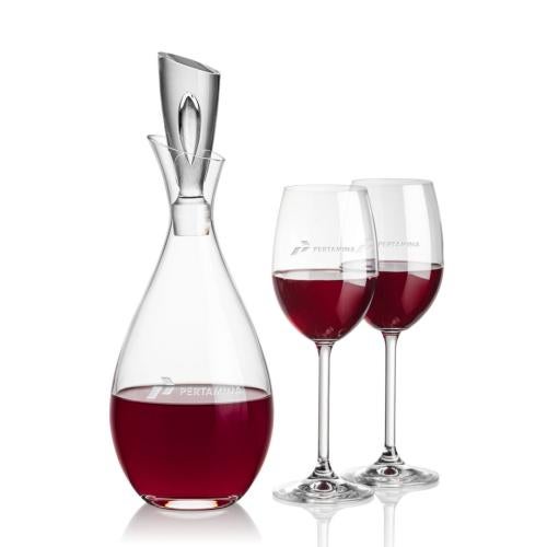 Corporate Recognition Gifts - Etched Barware - Juliette Decanter & Naples Wine