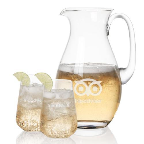 Corporate Recognition Gifts - Etched Barware - St Tropez Pitcher & Breckland Beverage