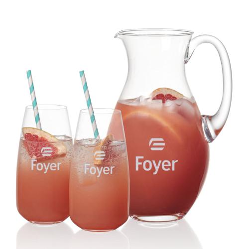 Corporate Recognition Gifts - Etched Barware - Charleston Pitcher & Hogarth Beverage