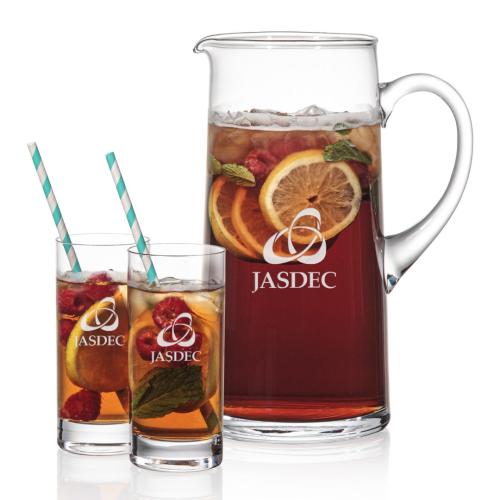 Corporate Recognition Gifts - Etched Barware - Rexdale Pitcher & Dresden Beverage