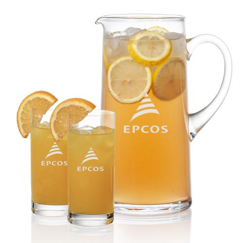 Corporate Recognition Gifts - Etched Barware - Rexdale Pitcher & Franca Beverage Set