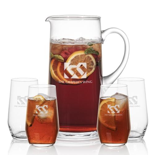 Corporate Recognition Gifts - Etched Barware - Rexdale Pitcher & Germain Beverage Set