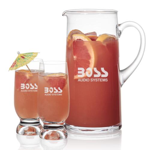 Corporate Recognition Gifts - Etched Barware - Rexdale Pitcher & Marland Cocktail