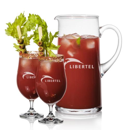 Corporate Recognition Gifts - Etched Barware - Rexdale Pitcher & Rochdale Cocktail Set