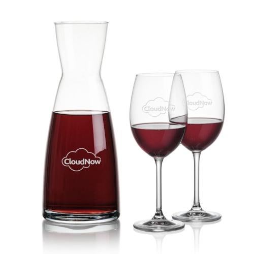 Corporate Recognition Gifts - Etched Barware - Winchester Carafe & Coleford Wine