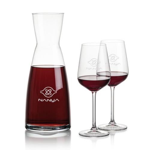 Corporate Recognition Gifts - Etched Barware - Winchester Carafe & Elderwood Wine