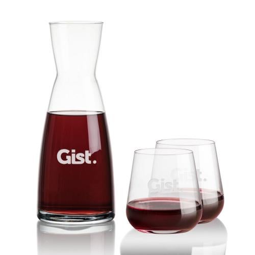 Corporate Recognition Gifts - Etched Barware - Winchester Carafe & Howden Stemless