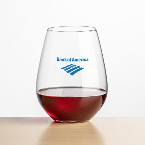 Corporate Recognition Gifts - Etched Barware - Wine Glasses - Townsend Stemless Wine - Imprinted
