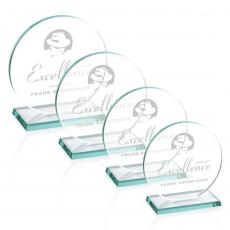Employee Gifts - Elgin Jade Circle Glass Award