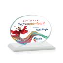 Austin (Horiz) Full Color White Circle Crystal Award