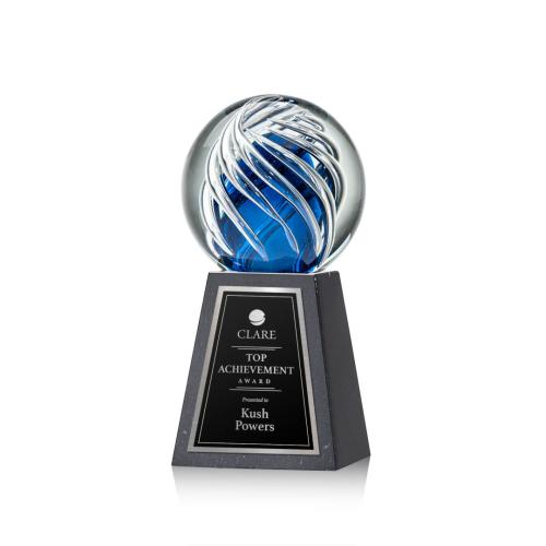 Corporate Awards - Modern Awards - Genista Spheres on Tall Marble Glass Award