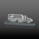 Crystal 18 Wheeler on Base 3D - Clear
