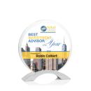 Dunlap Full Color Circle Crystal Award