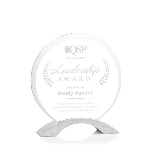 Corporate Awards - Metal Awards - Dunlap Circle Crystal Award