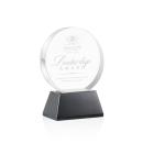 Glenwood Black on Base Circle Crystal Award