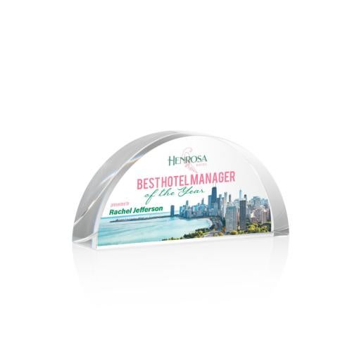 Corporate Awards - Full Color Awards - Cheltenham Full Color Arch & Crescent Crystal Award