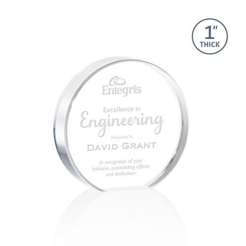 Corporate Awards - Budget Awards & Trophies - Narita Clear Circle Acrylic Award
