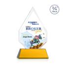 Hawthorne Full Color Amber on Newhaven Arch & Crescent Crystal Award