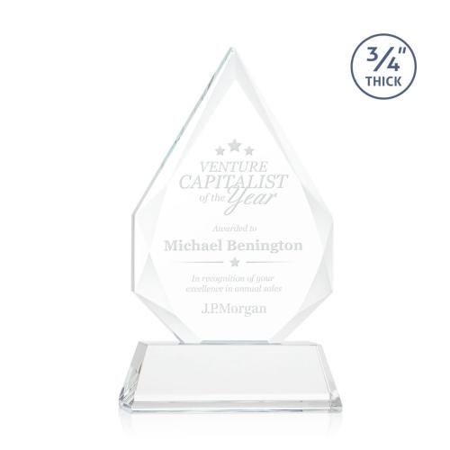 Corporate Awards - Crystal Awards - Hawthorne Clear on Newhaven Arch & Crescent Crystal Award