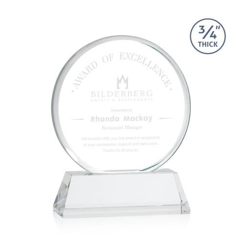 Corporate Awards - Crystal Awards - Blackpool Clear on Newhaven Circle Crystal Award