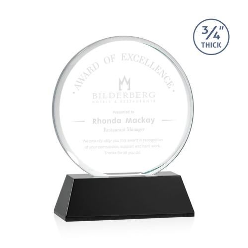 Corporate Awards - Crystal Awards - Blackpool Black on Newhaven Circle Crystal Award