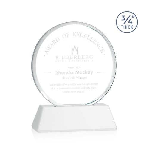 Corporate Awards - Crystal Awards - Blackpool White on Newhaven Circle Crystal Award