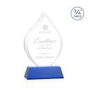Worthington Blue on Newhaven Base Flame Crystal Award