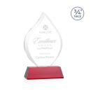 Worthington Red on Newhaven Base Flame Crystal Award