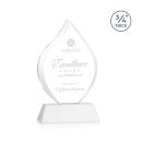 Worthington White on Newhaven Base Flame Crystal Award