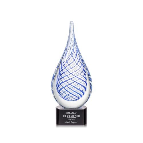 Corporate Awards - Modern Awards - Kentwood Black on Paragon Base Glass Award