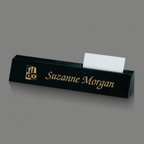 Corporate Gifts, Recognition Gifts and Desk Accessories - Desk Accessories - Nameplate with Cardholder