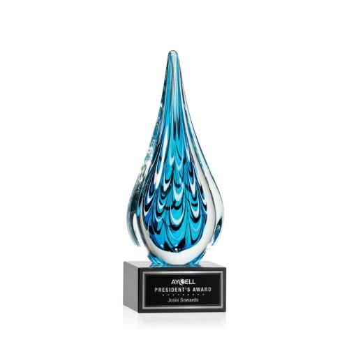 Corporate Awards - Modern Awards - Worchester Black on Hancock Base Glass Award