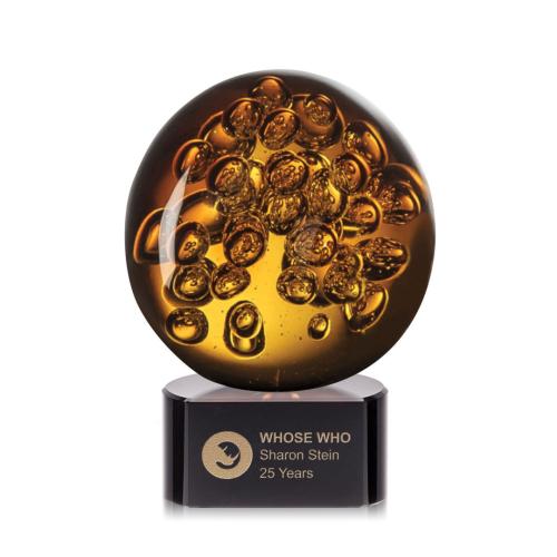 Corporate Awards - Modern Awards - Avery Black on Paragon Base Spheres Glass Award