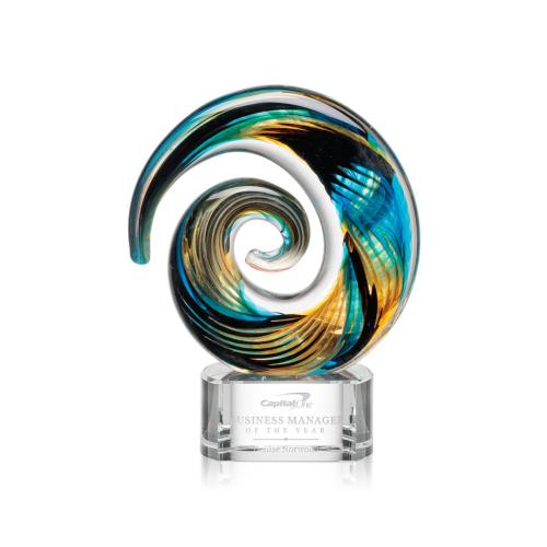 Corporate Awards - Modern Awards - Nazare Clear on Paragon Circle Glass Award