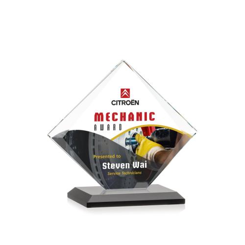 Corporate Awards - Full Color Awards - Griffith Full Color Black Crystal Award
