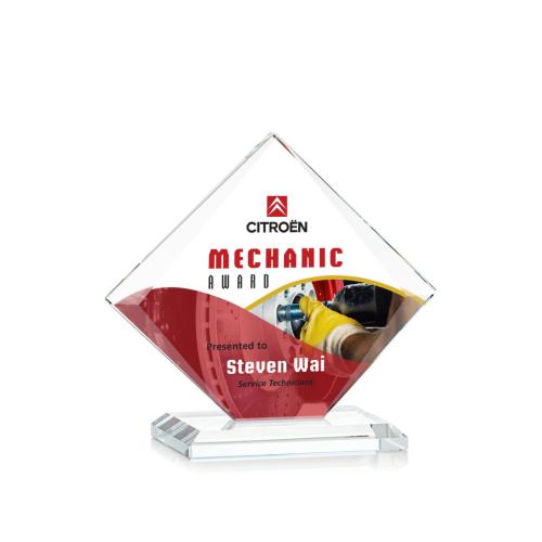 Corporate Awards - Full Color Awards - Griffith Full Color Clear Crystal Award