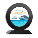 London Full Color Black Circle Crystal Award
