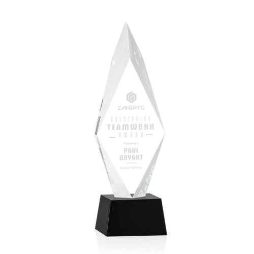 Corporate Awards - Crystal Awards - Manilow Black on Robson Base Crystal Award